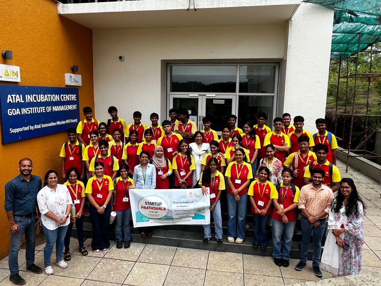 School students at Startup Paathshala, Atal Incubation Centre, Goa Institute of Management