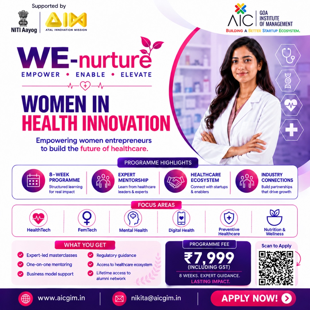 WE-nurture: Women in Health Innovation 2026 — 8-week program, expert mentorship, healthcare ecosystem and industry connections